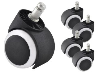 Lugano Koła do fotela Kauczukowe STANDARD 5 sztuk