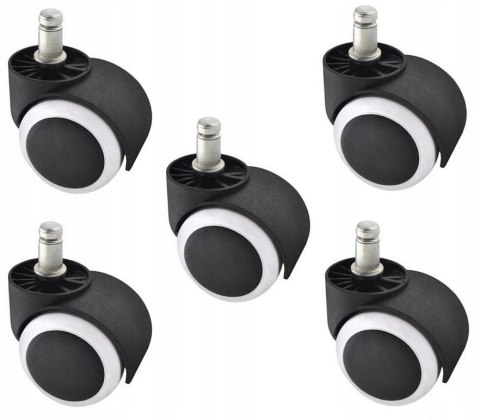 Lugano Koła do fotela Kauczukowe STANDARD 5 sztuk