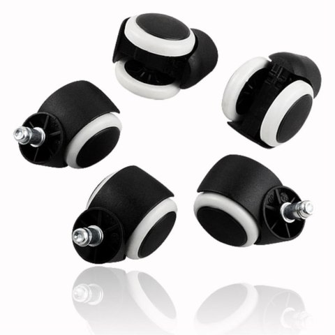 Lugano Koła do fotela Kauczukowe STANDARD 5 sztuk