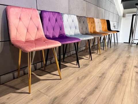 Lugano Krzesła tapicerowane BORGO VELVET GOLD zestaw 4 sztuk kolory do wyboru
