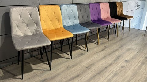 Lugano Krzesła tapicerowane BORGO VELVET zestaw 4 sztuk kolory do wyboru