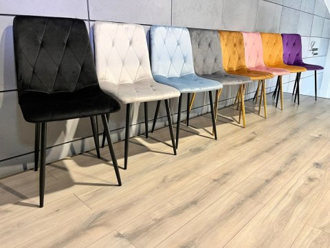 Lugano Krzesła tapicerowane BORGO VELVET zestaw 4 sztuk kolory do wyboru