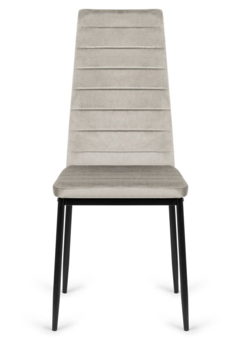 Lugano Krzesła tapicerowane zestaw 4 VALVA LINE VELVET GREY