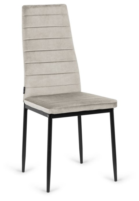 Lugano Krzesła tapicerowane zestaw 4 VALVA LINE VELVET GREY