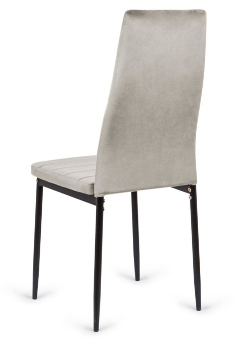 Lugano Krzesła tapicerowane zestaw 4 VALVA LINE VELVET GREY