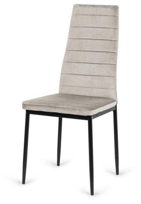 Lugano Krzesła tapicerowane zestaw 4 VALVA LINE VELVET GREY