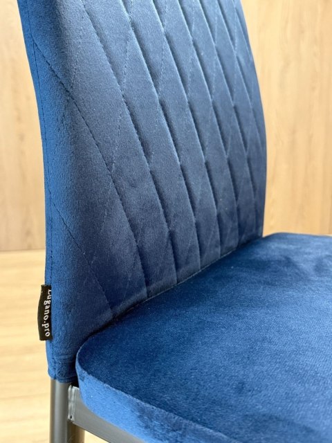 Lugano Krzesło tapicerowane VALVA CARO VELVET BLUE