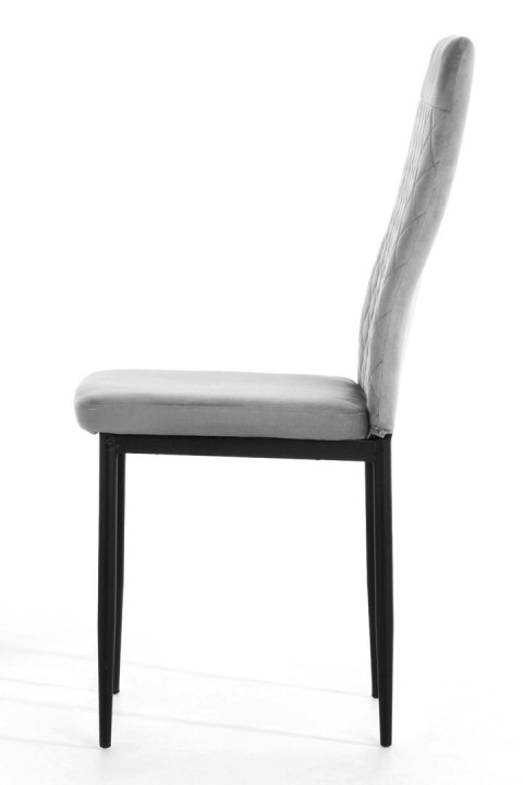 Lugano Krzesło tapicerowane VALVA CARO VELVET GREY