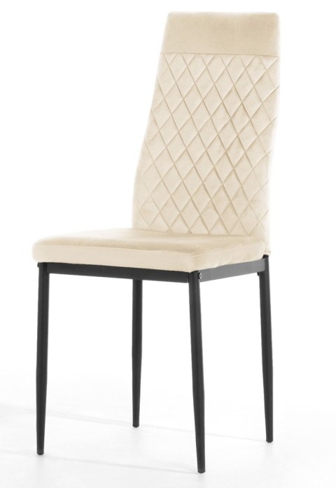 Lugano Krzesło tapicerowane zestaw 4x VALVA CARO VELVET BEIGE