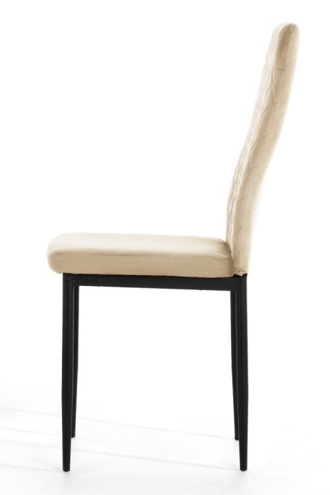 Lugano Krzesło tapicerowane zestaw 4x VALVA CARO VELVET BEIGE