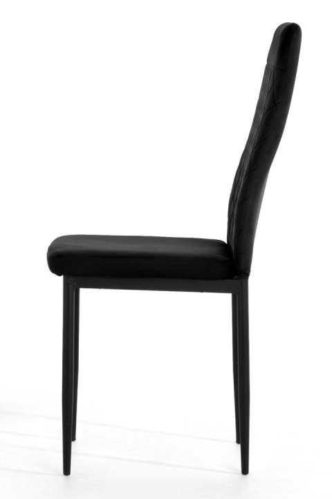 Lugano Krzesło tapicerowane zestaw 4x VALVA CARO VELVET BLACK