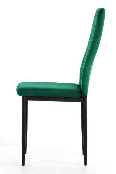 Lugano Krzesło tapicerowane zestaw 4x VALVA CARO VELVET GREEN