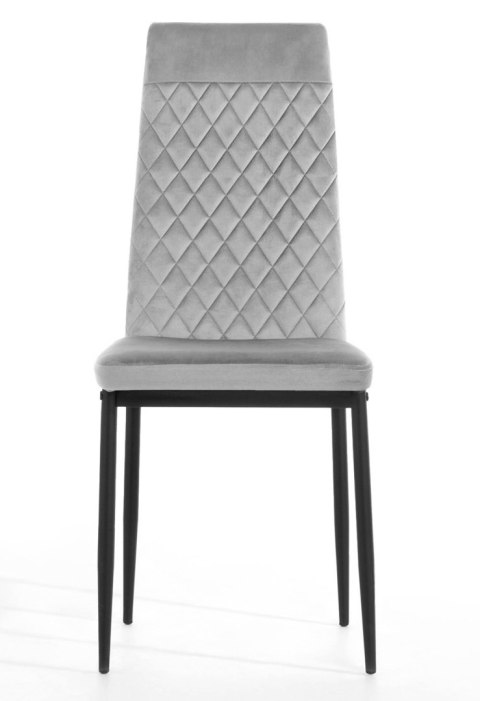 Lugano Krzesło tapicerowane zestaw 4x VALVA CARO VELVET GREY