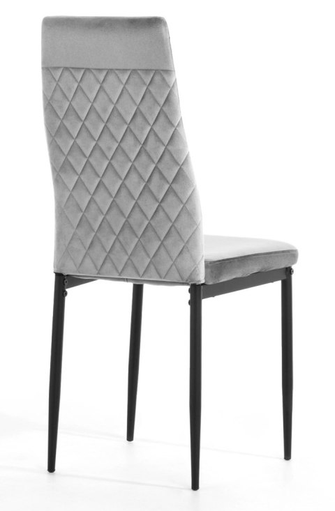 Lugano Krzesło tapicerowane zestaw 4x VALVA CARO VELVET GREY