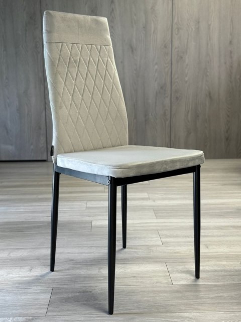 Lugano Krzesło tapicerowane zestaw 4x VALVA CARO VELVET GREY