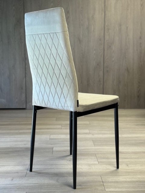 Lugano Krzesło tapicerowane zestaw 4x VALVA CARO VELVET GREY