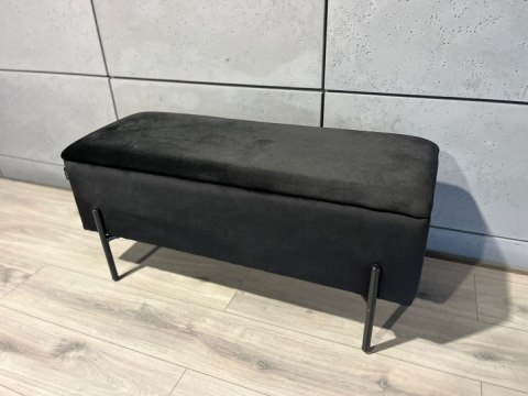 Lugano PUFA kufer Lugano LUZZI BLACK VELVET 95