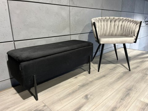 Lugano PUFA kufer Lugano LUZZI BLACK VELVET 95