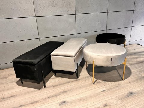 Lugano PUFA kufer Lugano LUZZI BLACK VELVET 95