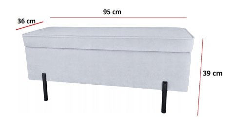 Lugano PUFA kufer Lugano LUZZI BLACK VELVET 95