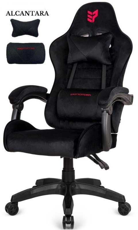 Prototype Fotel obrotowy gamingowy ENZO XL BLACK ALCANTARA