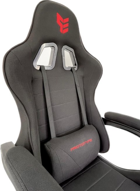 Prototype Fotel obrotowy gamingowy ENZO XL BLACK FABRIC