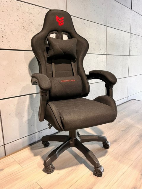 Prototype Fotel obrotowy gamingowy ENZO XL BLACK FABRIC