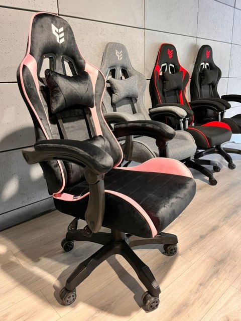 Prototype Fotel obrotowy gamingowy ENZO XL BLACK PINK ALCANTARA