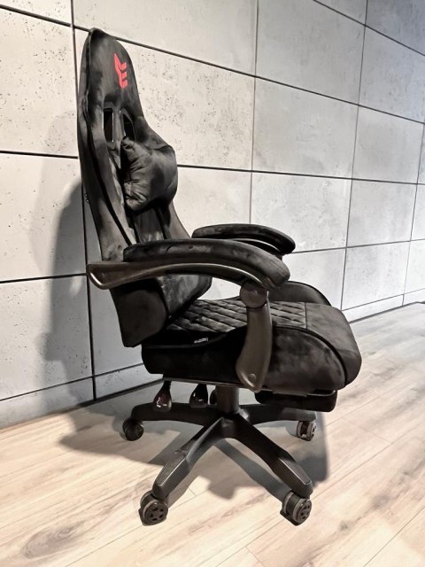 Prototype Fotel obrotowy gamingowy XL POKER PRO BLACK ALCANTARA