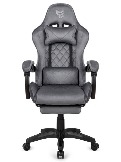 Prototype Fotel obrotowy gamingowy XL POKER PRO GREY ALCANTARA