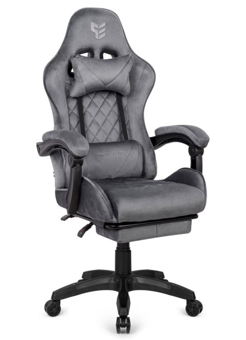 Prototype Fotel obrotowy gamingowy XL POKER PRO GREY ALCANTARA