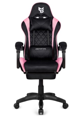 Prototype Fotel obrotowy gamingowy XL POKER PRO PINK ALCANTARA