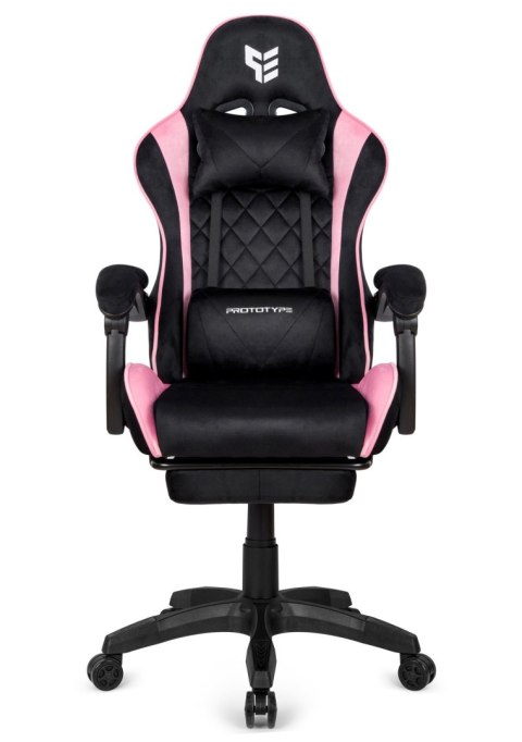 Prototype Fotel obrotowy gamingowy XL POKER PRO PINK ALCANTARA