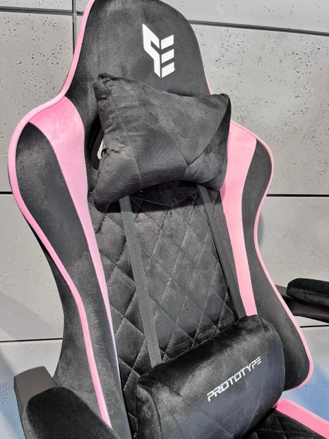 Prototype Fotel obrotowy gamingowy XL POKER PRO PINK ALCANTARA