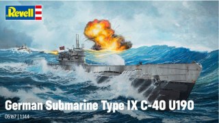 Model plastikowy german submarine t.ix c/40 1/144