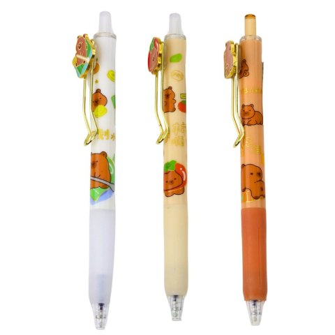 Długopis Żelowy Kapibara Niebieski Tusz 0.5mm 14cm Mix