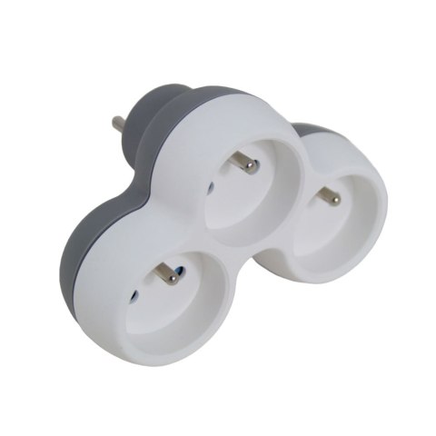 ELK313WE Esperanza rozgałęźnik elektryczny 3 gn. biało-szary