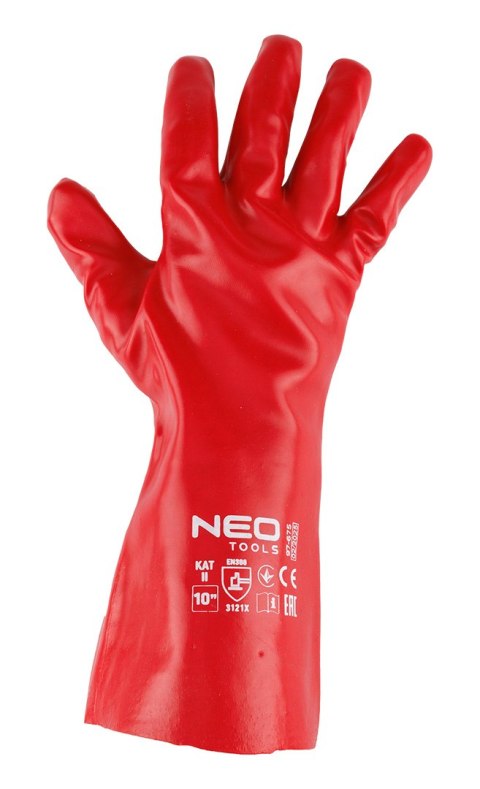 Rękawice ochronne długie pokryte PVC, 3121X, rozmiar 10