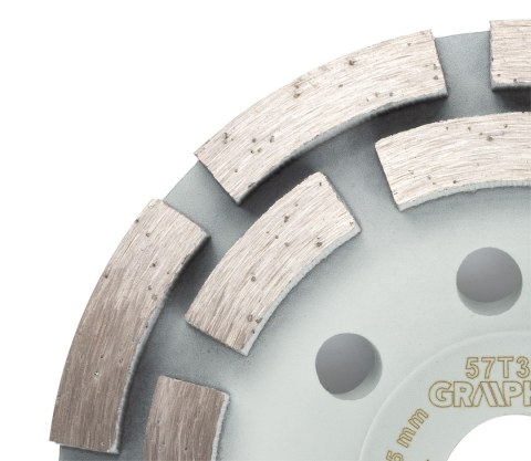 Tarcza diamentowa szlifierska, 2 segmenty, 115 x 22.2 mm, na sucho