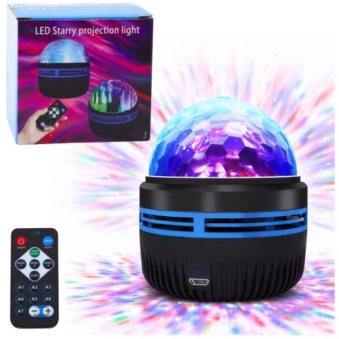 Projektor Gwiazd LED Starry Lampka Nocna Efekty Świetlne Pilot