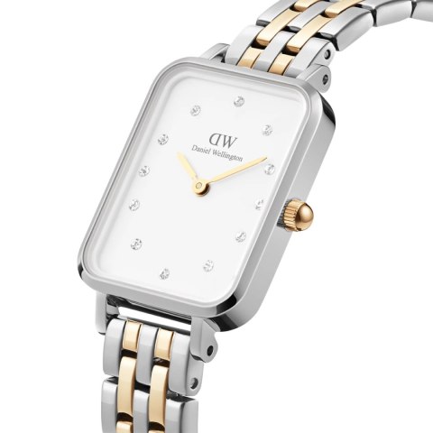 Daniel Wellington ZEGAREK DAMSKI DANIEL WELLINGTON Quadro Lumine 5-link two-tone 20mm DW00100625 + BOX (zw519f)