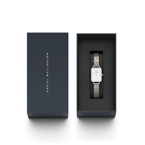 Daniel Wellington ZEGAREK DAMSKI DANIEL WELLINGTON Quadro Lumine 5-link two-tone 20mm DW00100625 + BOX (zw519f)