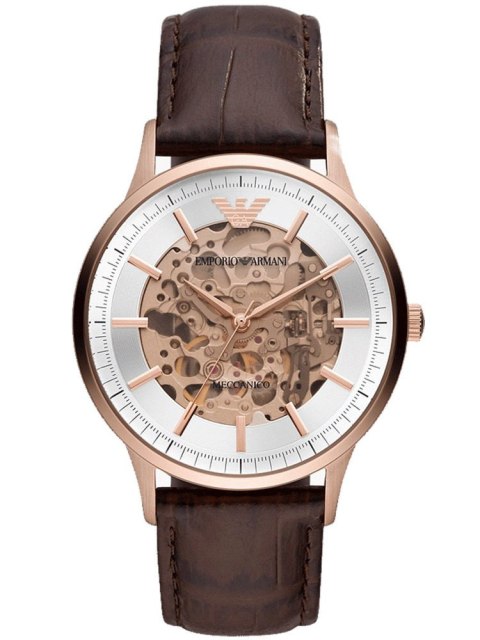 Emporio Armani Zegarek męski EMPORIO ARMANI SKELETON AUTOMATIC AR60039 (zi055b)