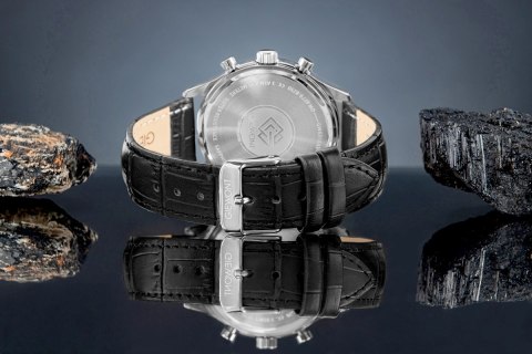 Giewont Zegarek Męski Giewont Chronograph Sapphire Czarno Niebieski GW6310-A3