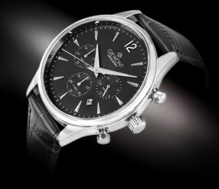 Giewont Zegarek Męski Giewont Chronograph Sapphire Czarno Srebrny GW6310-A2