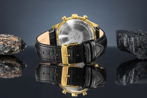 Giewont Zegarek Męski Giewont Chronograph Sapphire Czarno Złoty GW6310-A4
