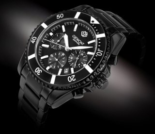 Giewont Zegarek Męski Giewont Chronograph Sapphire Czarny GW3970-B4