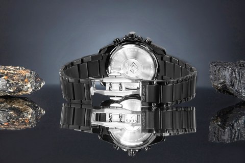 Giewont Zegarek Męski Giewont Chronograph Sapphire Czarny GW3970-B4