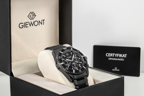 Giewont Zegarek Męski Giewont Chronograph Sapphire Czarny GW3970-B4