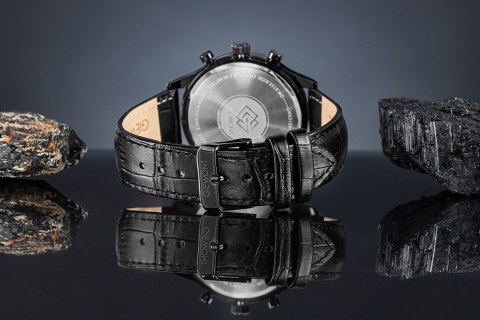 Giewont Zegarek Męski Giewont Chronograph Sapphire Czarny GW6310-A1